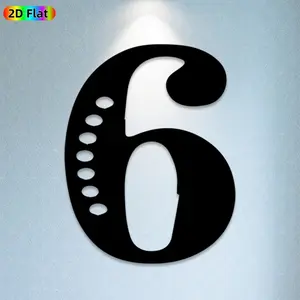 1pc Number 6 Metal Wall Art, Minimalist Number 6 Statue Mural, Ideal Gift for New Year, Christmas, Number Decor Enthusiasts, Rust-Resistant Metal Wall Decor Wall Sculptures, Perfect for Living Room Wall & Garden Fence, Modern Home Decor Accent