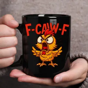 BNB Xmas Gifts –Trending Angry Chicken F-CAW-F 11oz/15oz Ceramic Mug, Perfect White Elephant Gift for Coworker Colleagues Workmates on Halloween Birthday Christmas, Hilarious Office or Home Office Drinkware Reusable And Washable Coffee Cup