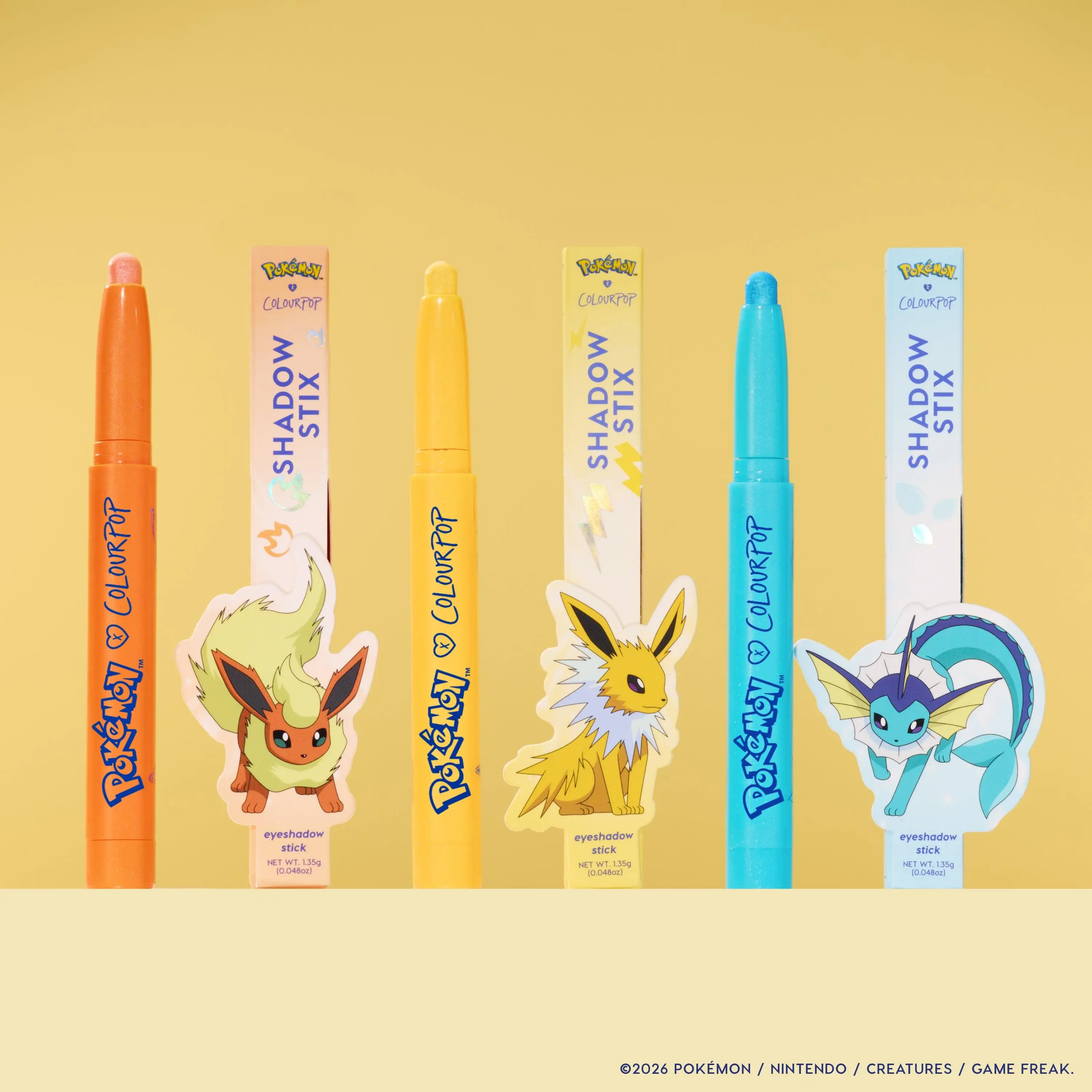 Pokémon x ColourPop Shadow Stix Trio