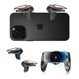 Mobile Controller 6 Fingers Mobile Game Trigger for iPhone & Android, Finger Sleeves, RGB Phone Cooler, Gatillos Para Celular Compatible with Phones & Mobile Games