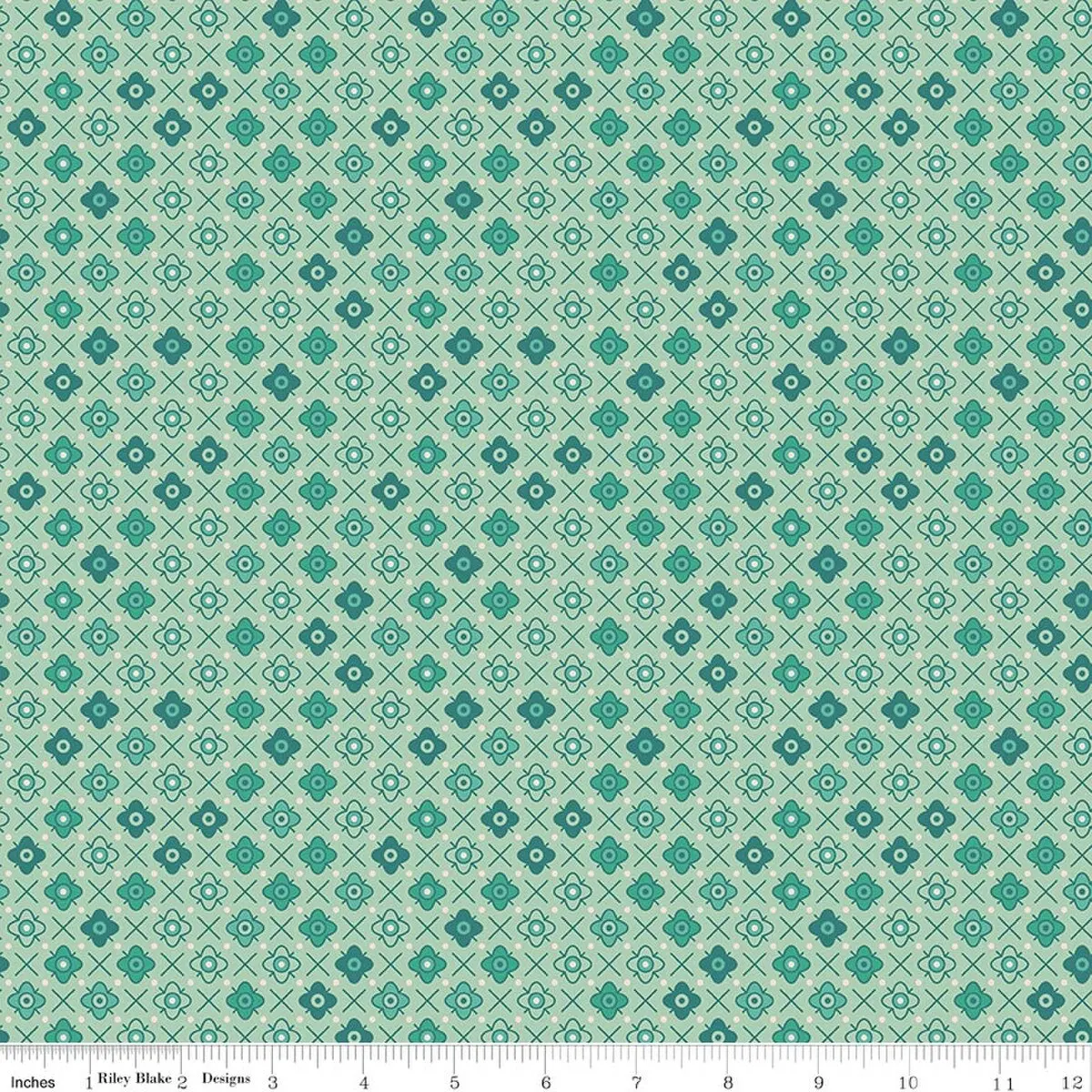 Fabric Riley Blake Lori Holt Sage Flower Patch Farmer's Daughter by the Quarter Yard C17172-SAGE