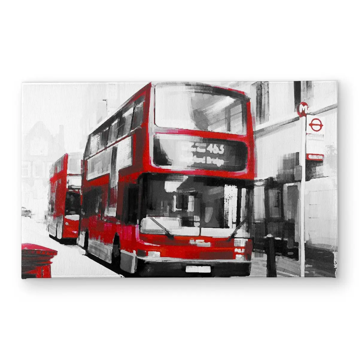 Begin Home Decor CODM2134XE220Q 21 x 34 in. Red Bus Londoner Door Mat - Indoor & Outdoor Home Decor