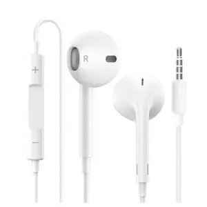 High-Quality Wired Earphones 3.5mm Headphones Jack, Compatible with Smartphones/ipads 3.5mm Jacks, Ideal for Mp3 & Ipod Use, Essential Audio Accessory