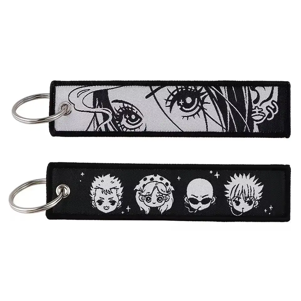 Mini ABS-Glass Japanese Manga NANA Embroidery Keychain - Motorcycle & Car Key Ring, Girls' Jewelry Accessory Gift for Anime Fans