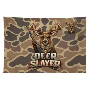 Camouflage Shot Caller deer Hunting Tapestry Poster For Decorate Clubs Concerts Bars University Dormitories Living Rooms Bedrooms Print Peachvalentine's wall decor flags
