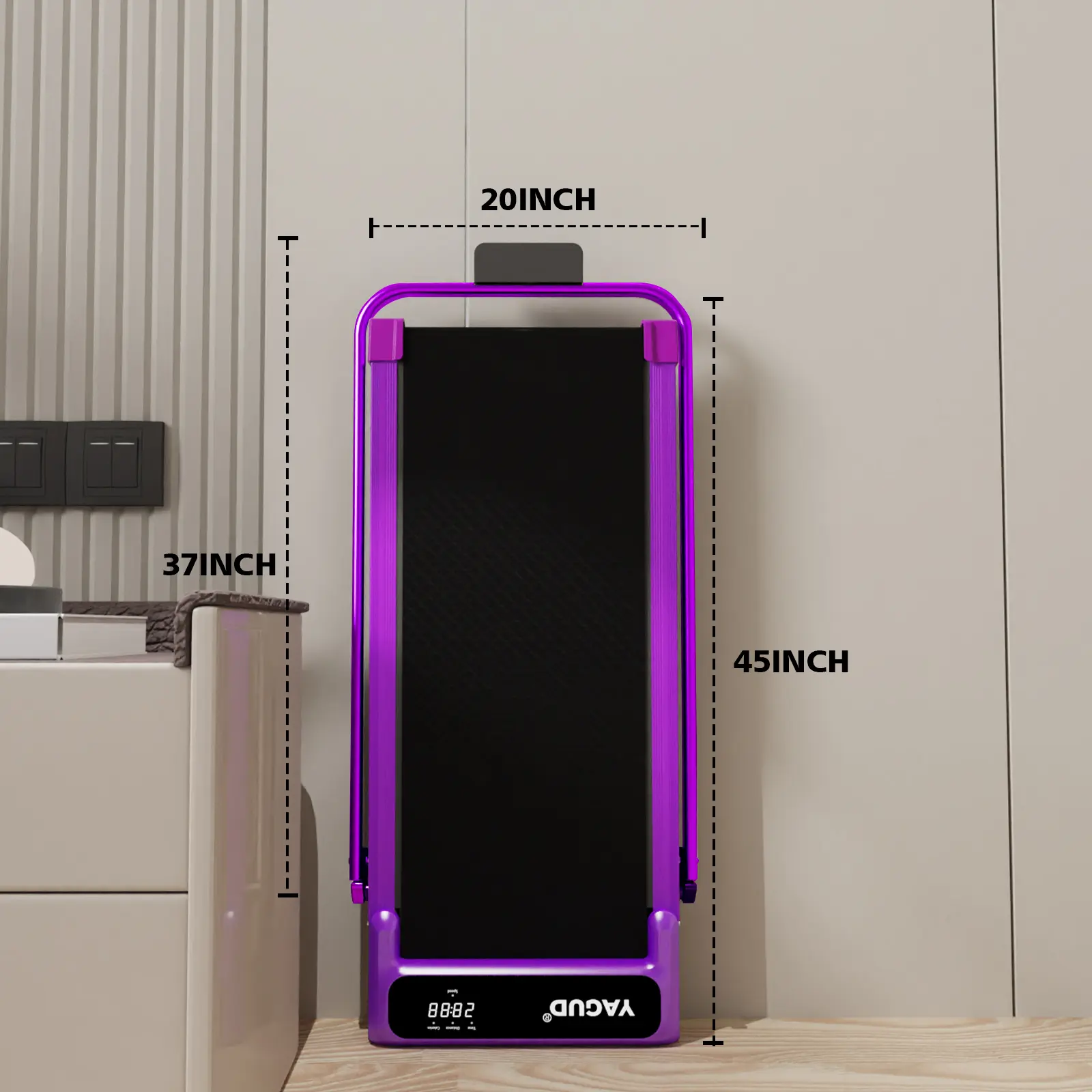 Purple with Handle 0.6-3.8MPH(45''*20'')