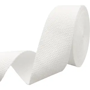 1.5 inch Cotton Webbing Braid Handles Bag Strap 15ft High Density Webbing Plain Weave Straps for Cloth Tote Bag, Pet Collars, DIY Projects, Crafts, Outdoor Accessories (529 White)