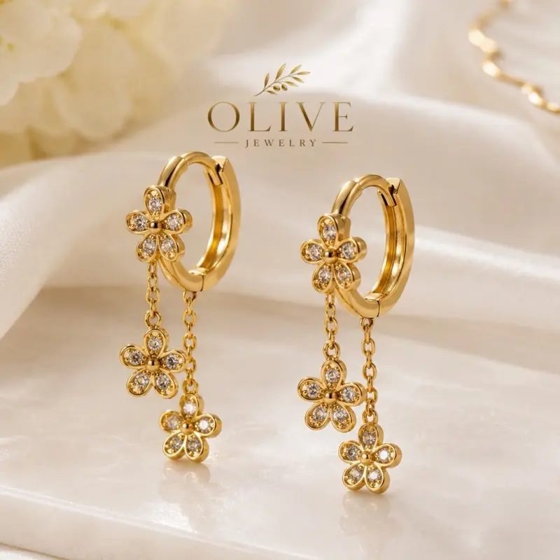 Olive Jewelry bloom earrings - flower design Simple yet spectacular, an earring that can't be missing from your collection