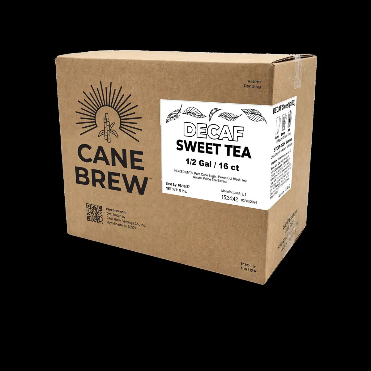 DECAF Sweet Tea 1/2 Gal. Box