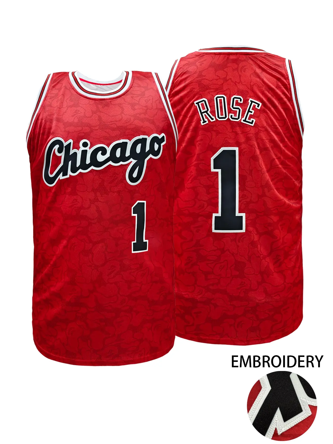 Men's Letter & Figure Stitched Crew Neck Basketball Jersey, Embroidered Jersey, Breathable Sleeveless Sports Jersey for Outdoor Training, Basketball Clothing for Unisex, Embroidery Sportswear