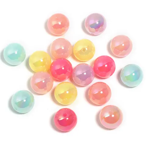 B169 Mixed Color Beads DIY Assortment - 16mm Bubblegum Colorful Mix Ready-to-Use Beads, Chunky Jewelry Making Supplies, Crafting & DIY Beading Accessories #Summervibes