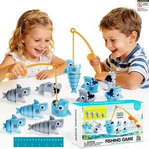 Shark Fishing Game for Kids, Preschool Math Games for 3+ Year Olds, Toddler Fine Motor Learning Toys, Fun Family Board Games for Boys and Girls
