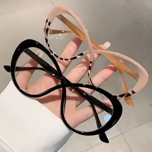 Vintage Oval Blue Light Blocking Glasses Women Multicolor Frame Decorative Eyewear Tassel Accent Lightweight Design Daily Wear