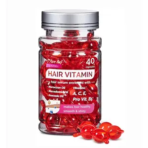 Hair Vitamins Moroccan Oil Capsules for Women & Men Serum Enriched with Argan Oil & Avocado Oil for All Hair Type Frizzy Dry Curly - Vitamin A, E, Pro B5