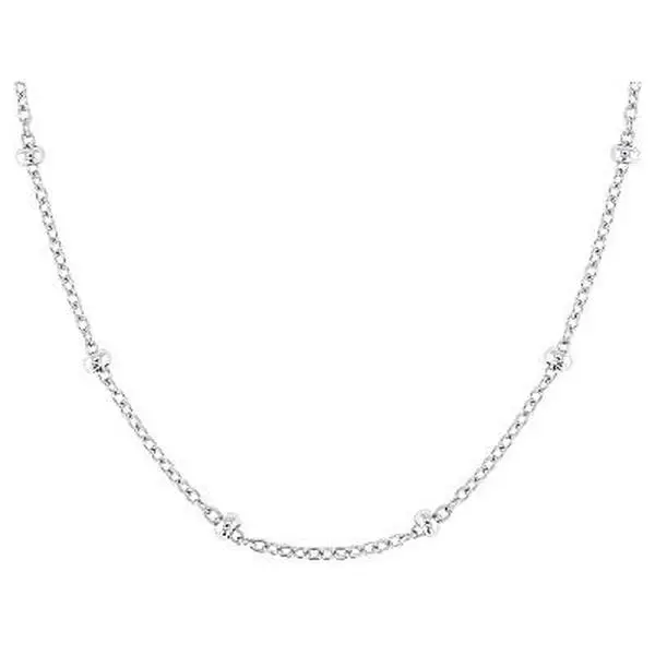 Jedora Rhodium Over Sterling Silver 2.14mm Cable 18" Necklace
