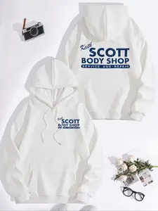 Women's Casual Keith Scott Hoodie with Car Repair Graphic, Fleece Lined, Front Pocket, Fall & Winter Loose Fit Pullover Sweatshirt