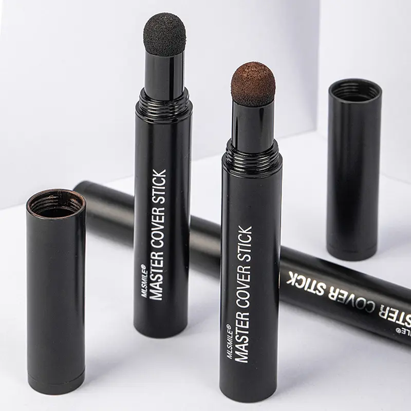 MLSMILE Cosmetic Hairline Contour Stick, Nose Shadow Filling Powder, Forehead Sideburn Hair Powder, Makeup Eyebrow Pencil - Coffee, Black Haircare Product