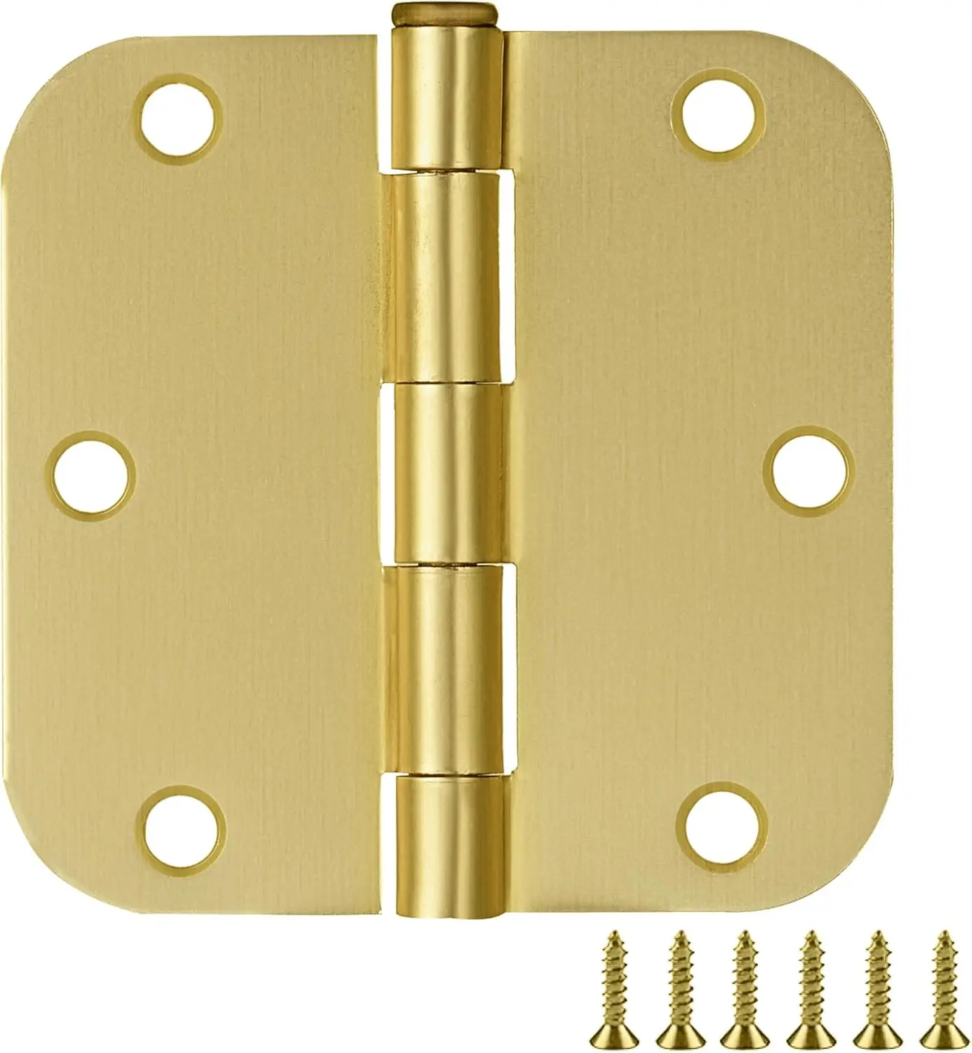Interior Door Hinges, 3.5 in. x 3.5 in., Rounded, 5/8-in. Radius, Steel, Pre-Lubricated, Door Hardware