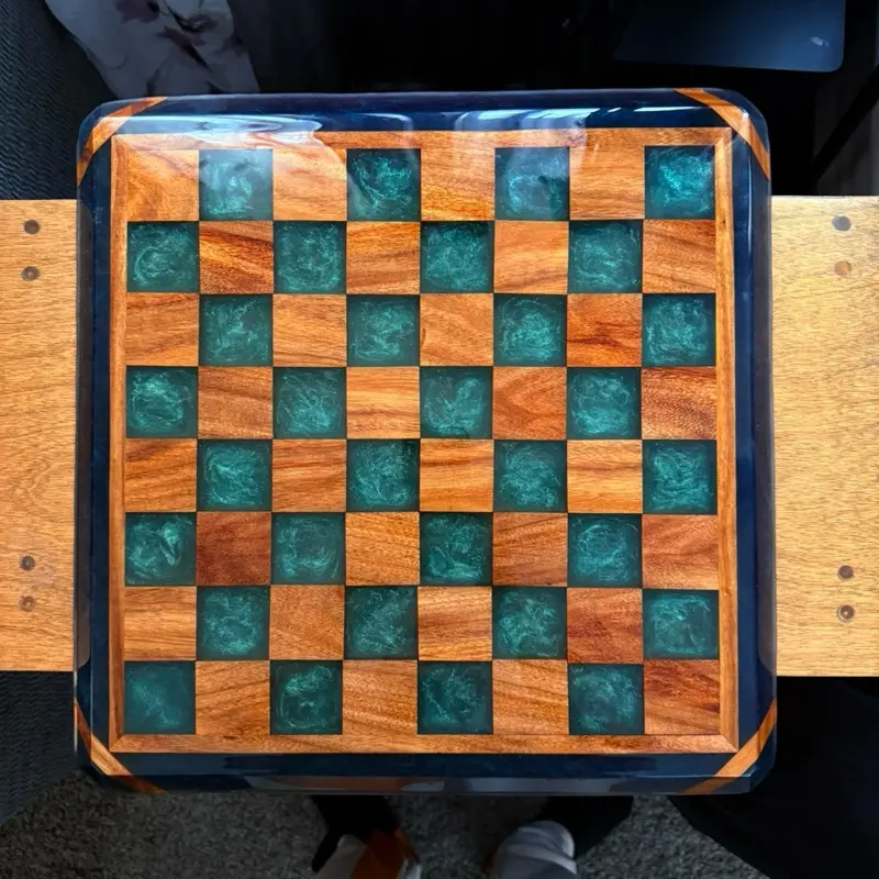 LaPoints Custom Crafts Chessboard with Marble Pieces - Unique Design & Crafted Pieces for Your Chess Game