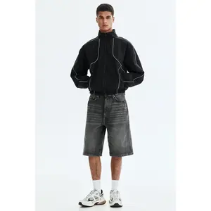 H&M Baggy Twist-detail denim shorts