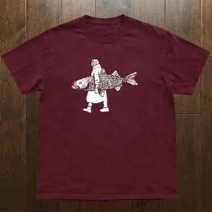 Fish Gildan  Red Baby Tee Y2k Clothing,Vintage, Streetwear
