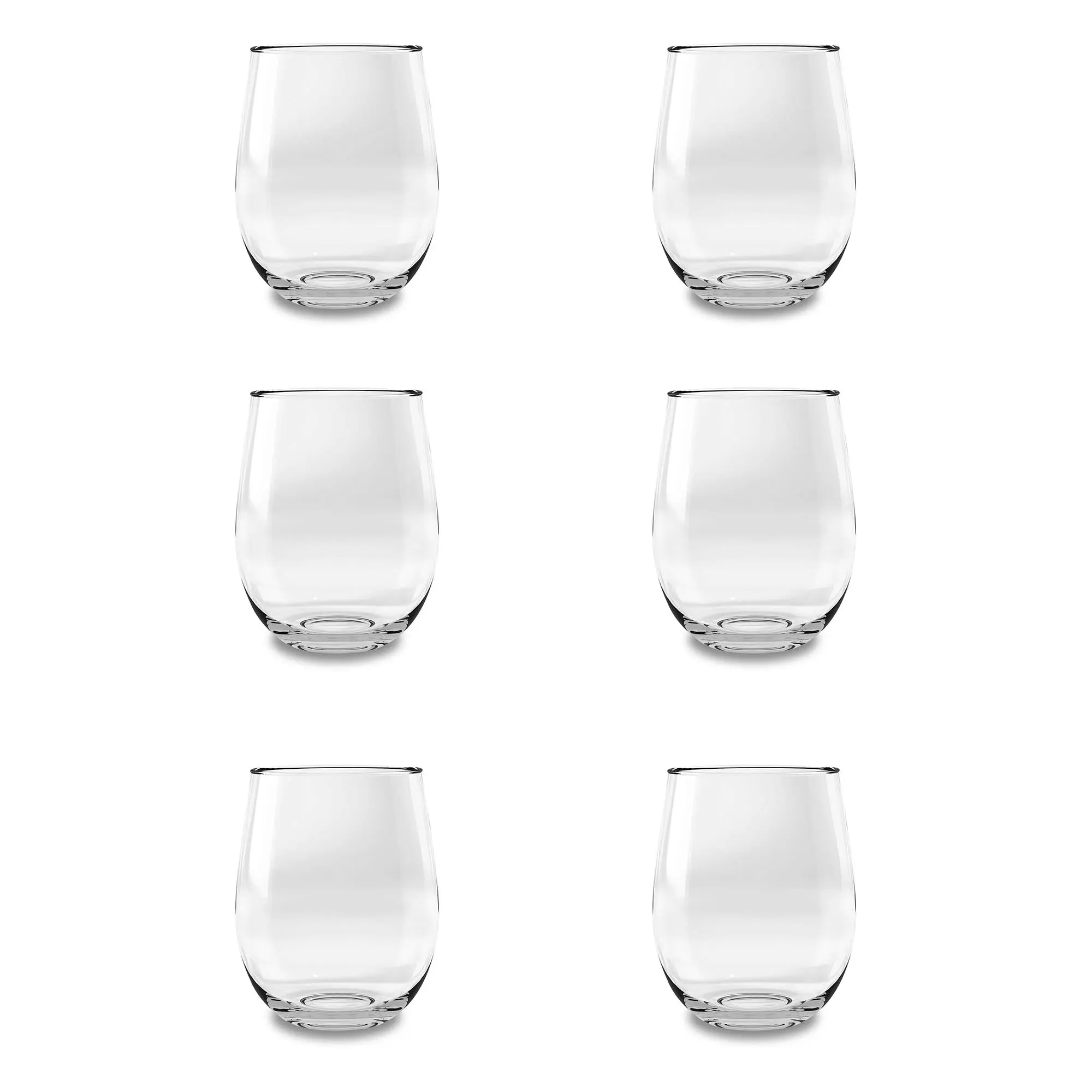 Montana Tritan Acrylic Stemless Glasses, Set of 6