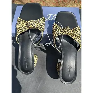 13022 Women's Aaliyah Raffia Strappy Knot Sandal Heels - Universal Thread Size 8