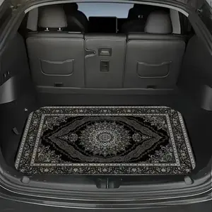 Universal Boho Pattern Trunk Mat, Soft Crystal Velvet Material, Fashion Design, Car Interior Accessories