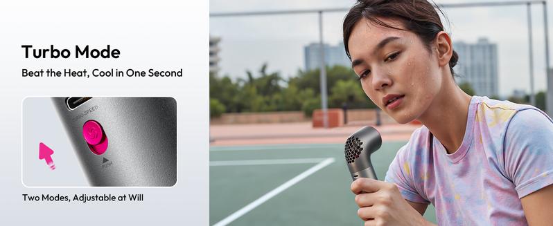 Aecooly Portable Handheld Fan, Powerful Turbo Mini Fan, 19000 RPM High Speed Aero Ultra, 15H Max Cooling Time, 7 Speeds Aluminum Case, Pocket Rechargeable Personal Small Travel GIfts for Women