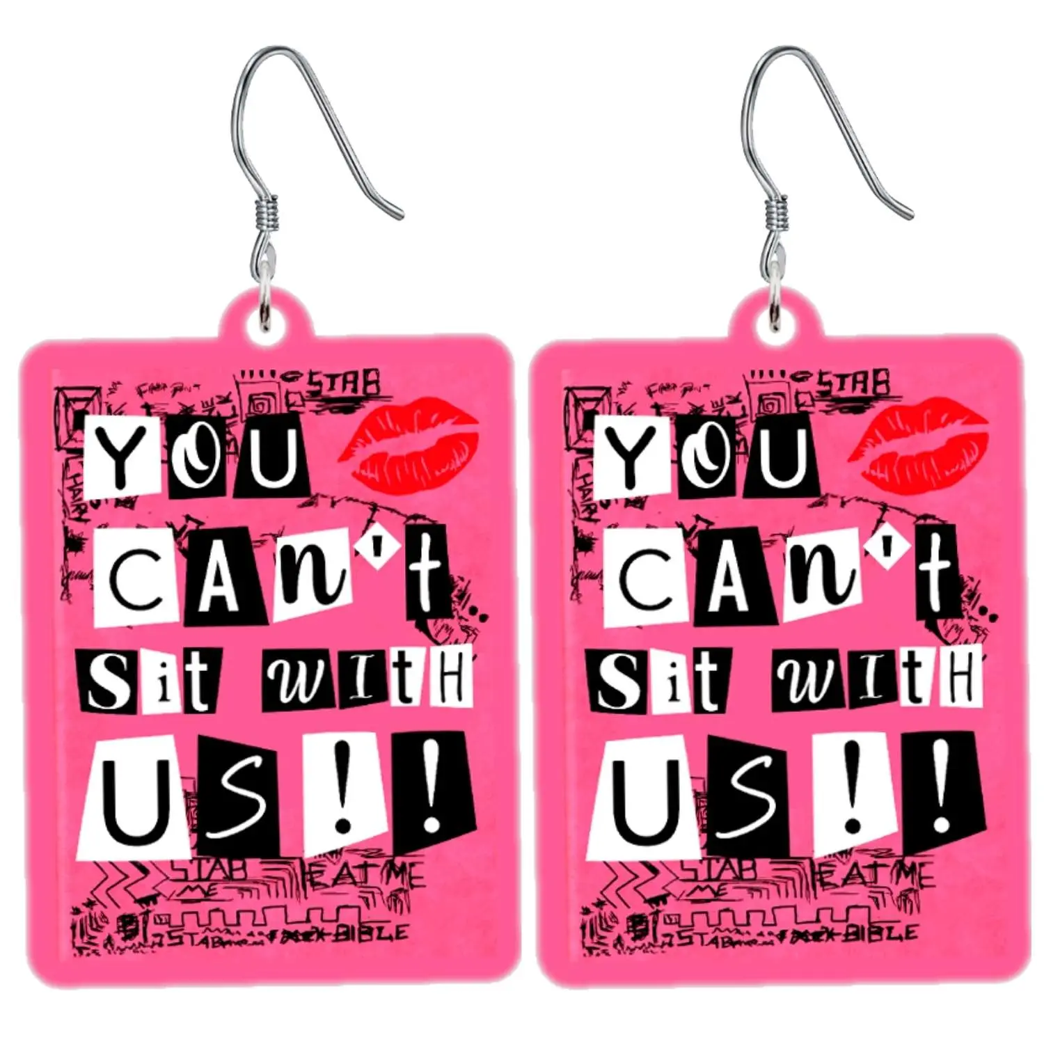 BooNique Mean Girls Inspired Earrings, Mean Girls Costume Outfit Accessories, Mean Girls Party Favors, Mean Girls Gifts for Women Girls