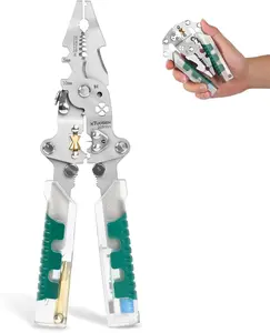 Tuvilo Electrical Pliers, 18 In 1 Foldable Wire Stripper, 2025 New Wire Strippers with Voltage Detector and Dual Alarms, Multifunctional Electrician's Pliers for Cutting, Stripping and Crimping Tool