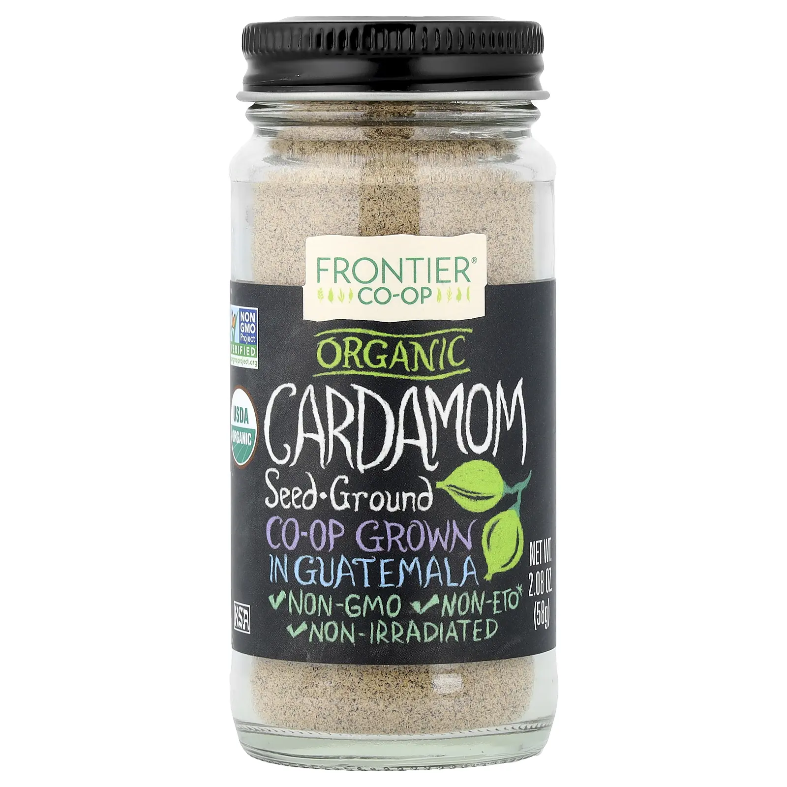 Frontier Co-op Organic Cardamom Seed, Ground, 2.08 oz (58 g)