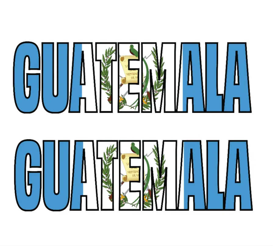 Guatemala Flag Name Car Stickers High-Quality Adhesive & Durable Material 2 Pack 9x3 Inches Patriotic Decals