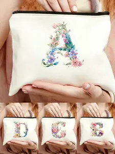 Fashion Makeup Bag with A-Z Letter Abbreviations, Personalized Gift for Women, Ideal Graduation Present for Teachers and Friends