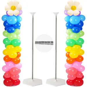 Tamodan Adjustable balloon column kit set of 2, 78 Inch balloon tower Reusable Metal Telescopic Design,balloon tower stand for Weddings, Birthdays, Baby Showers & Graduation Events