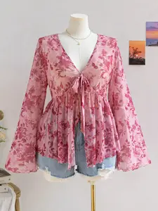 Floral Print Chiffon Blouse