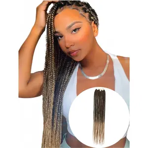Box Braids Crochet Hair Medium box  braid Pre-Looped