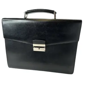 Pre-owned PRADA N/A clutches & wristlets Briefcase Laptop Leather Bag Black
