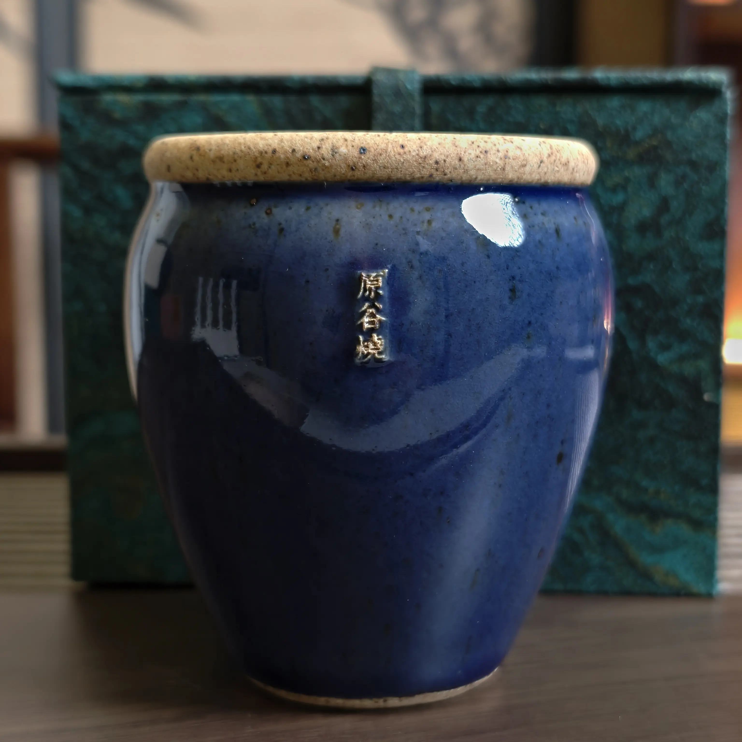 Blue Glaze Collectible Pottery Cultural Item