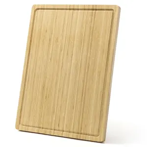 Extra Large Bamboo Cutting Board - Butcher Block, Deep Juice Groove, Knife-Friendly Deli Platter Serving Tray for Meat, Vegetables