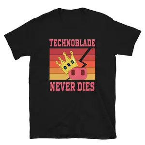 Technoblade Never Dies T-shirt, Gift for Fans Gamers, Gift for Woman and Man Movie Film, Fashion Cotton, Full Colors, Full Sizes, For Men, For Women