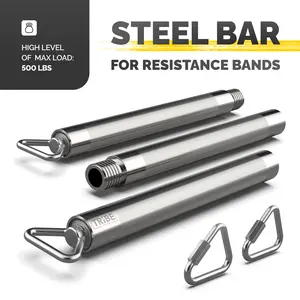Heavy Duty Steel Resistance Band Bar - Durable Design for Resistance Training and Physical Fitness