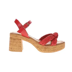 Seychelles Womens Musical Platform Block  Casual Sandals Casual Mid Heel 2-3" - Red