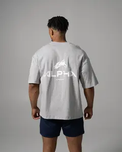 Alpha Tee - Med Heather Grey