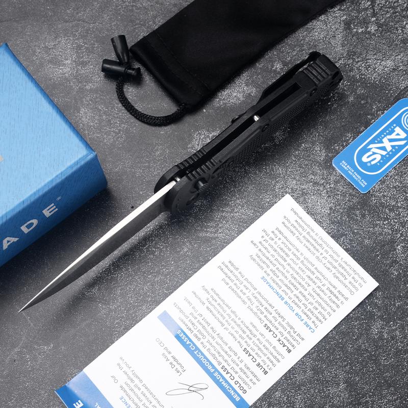 BM9070 CLA Utility Button Lock Folding KnifeD2 Steel Battlewash BladeBladeNon-slip Nylon Fiber HandleMultifunctional Utility Tool for OutdoorFishing Camping EDC Tool, EDC Sharp Folding Knife