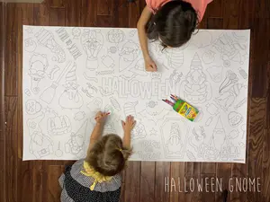Halloween Gnome Table Size Coloring Sheet