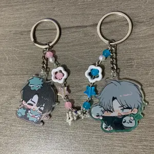 Comic ALIEN STAGE IVAN & TILL Acrylic Keychain Phone Charm Beaded Keyring Cartoon Versatile Backpack Decoration Accessories Gift