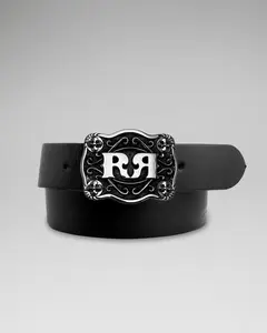 rr Iconic Motif Belt Buckle - Trendy Versatile Buckle for Western Belts, Fashion Clothing Accessory for a Rebellious Vibe