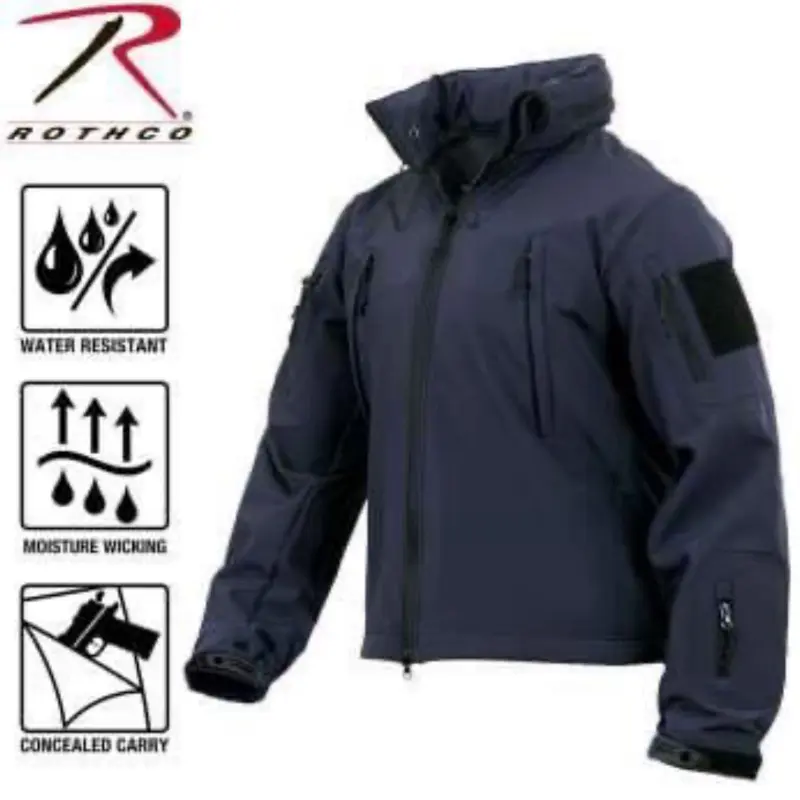 Rothco Men’s Casual Soft Shell Concealed Carry Jacket - Waterproof Outer Shell Dual Built-In Padded Pockets Discretely Carry Accessories Menswear Outdoor Outerwear Coats Fleece Fabric Layer Men’s Jackets