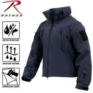 Rothco Men’s Casual Soft Shell Concealed Carry Jacket - Waterproof Outer Shell Dual Built-In Padded Pockets Discretely Carry Accessories Menswear Outdoor Outerwear Coats Fleece Fabric Layer Men’s Jackets